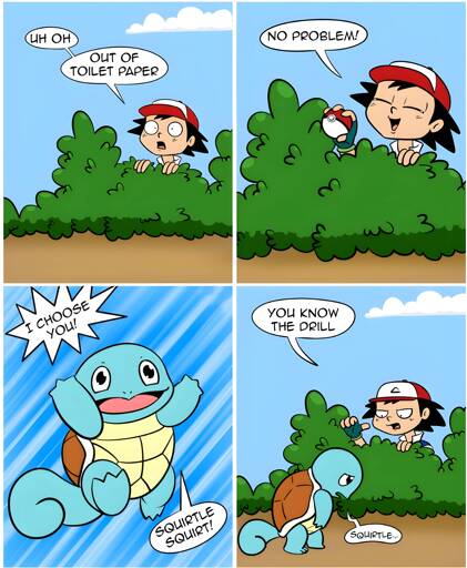Squirtle, use bidet attack